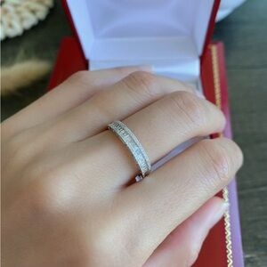 Loop Earrings and Half Eternity Ring Baguette Diamonds